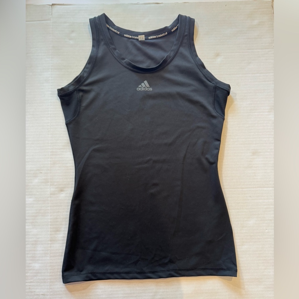 Women’s Adidas Tall Black Basketball Tank super stretchy size large Tall